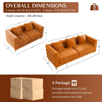 Canapé Ouyessir Mid-Century pour chambre, salon, bureau, appartement