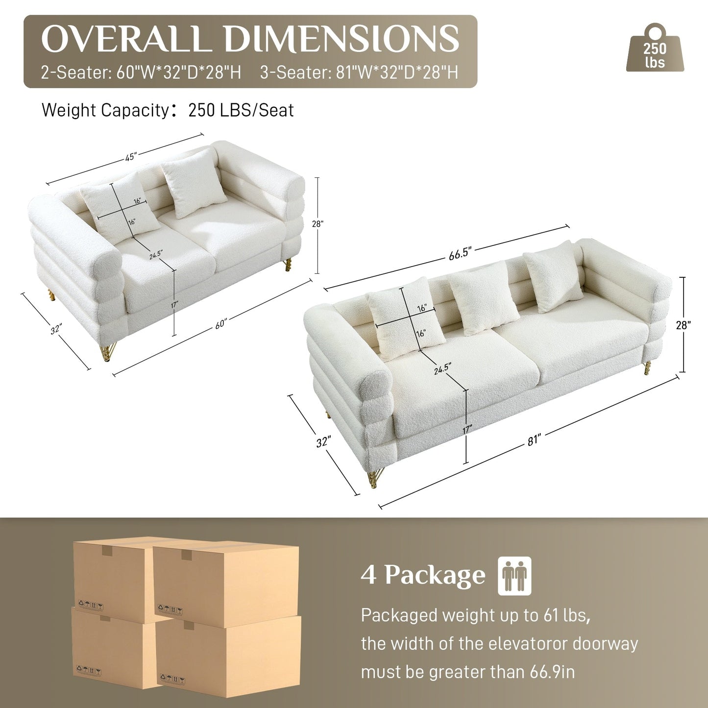 Canapé Ouyessir Mid-Century pour chambre, salon, bureau, appartement