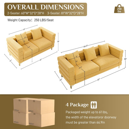 Canapé Ouyessir Mid-Century pour chambre, salon, bureau, appartement