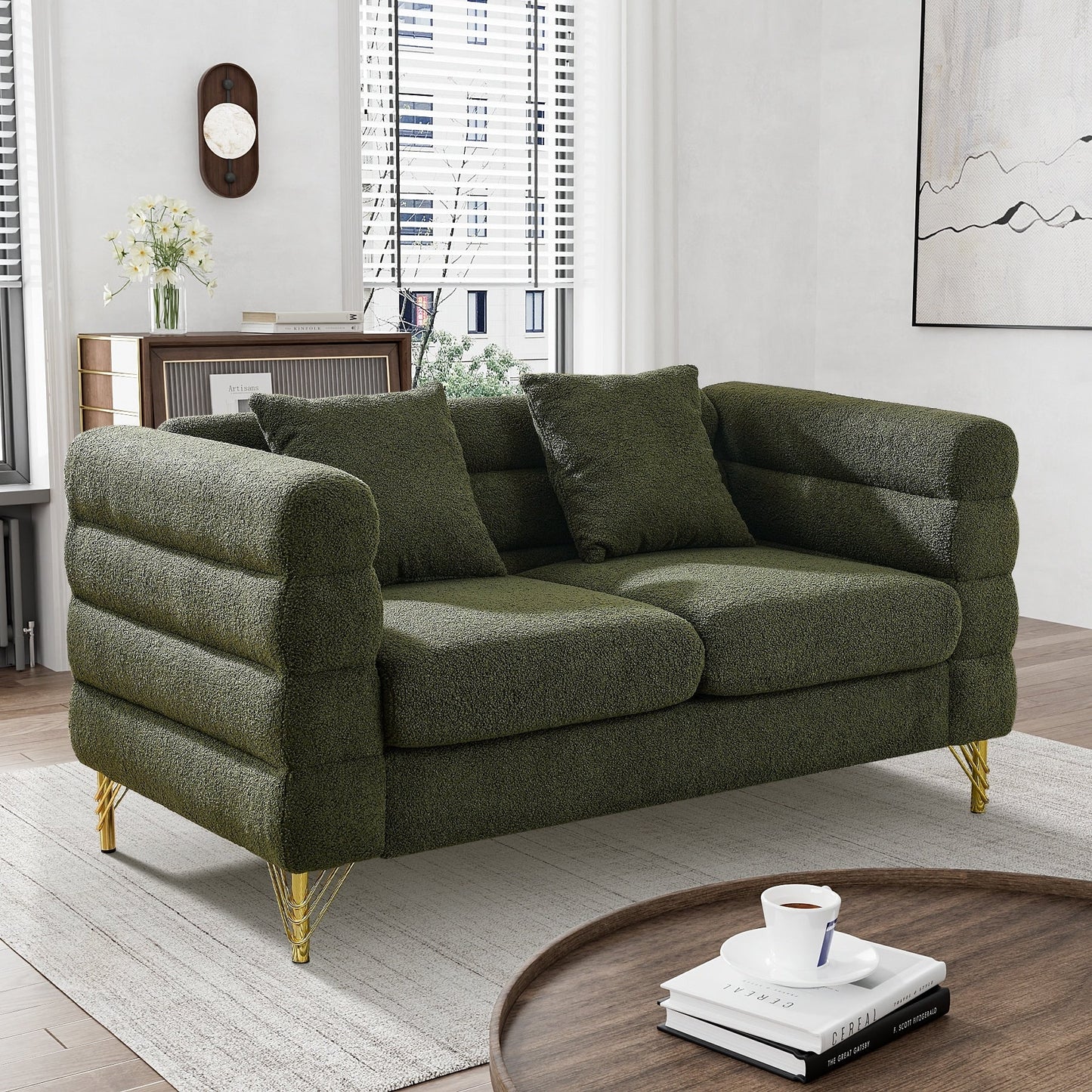 Canapé Ouyessir Mid-Century pour chambre, salon, bureau, appartement