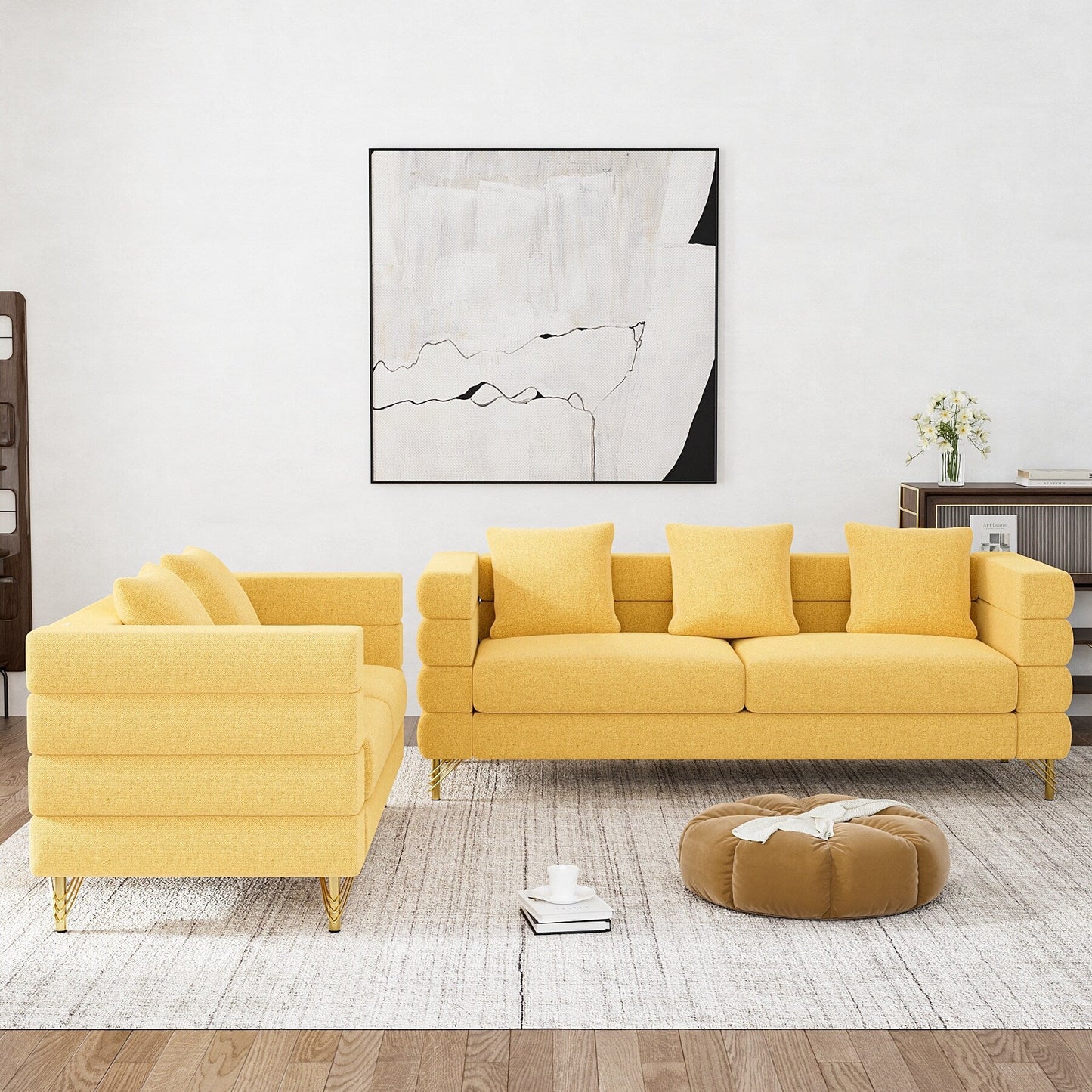 Canapé Ouyessir Mid-Century pour chambre, salon, bureau, appartement