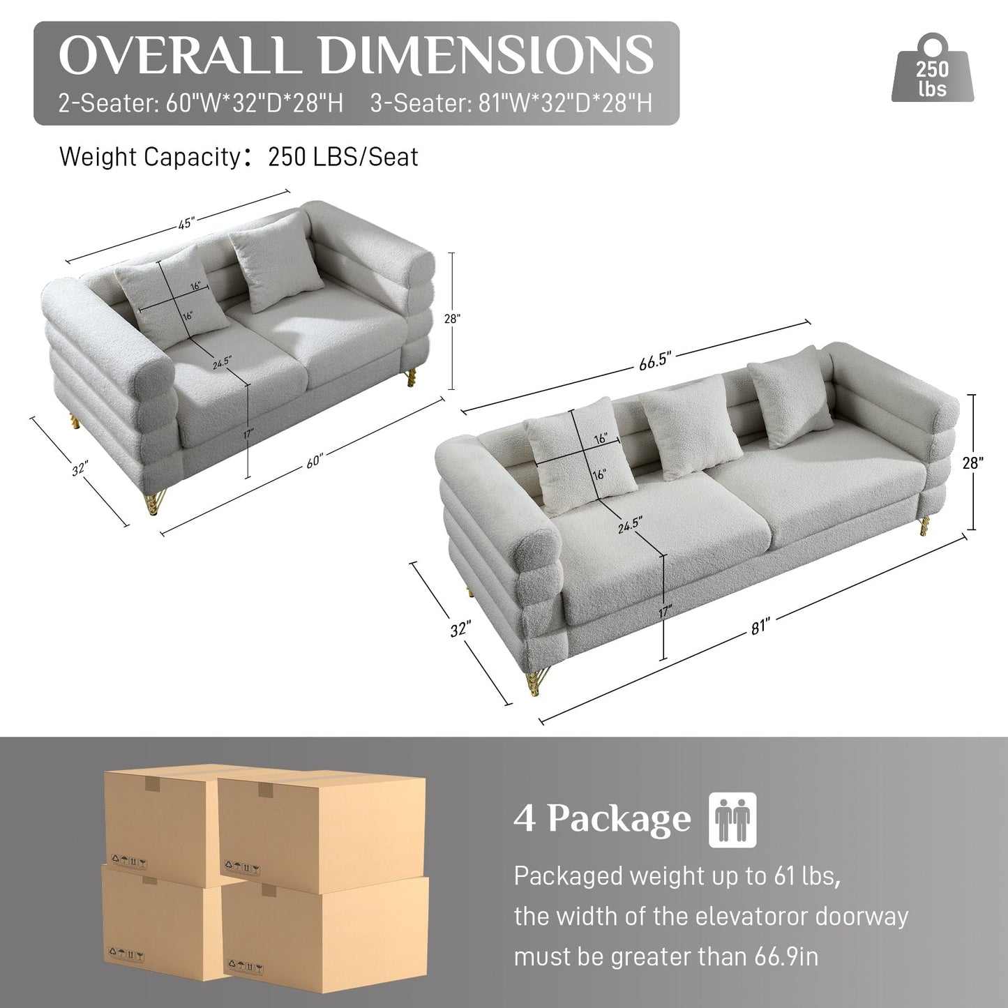 Canapé Ouyessir Mid-Century pour chambre, salon, bureau, appartement