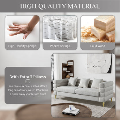 Canapé Ouyessir Mid-Century pour chambre, salon, bureau, appartement