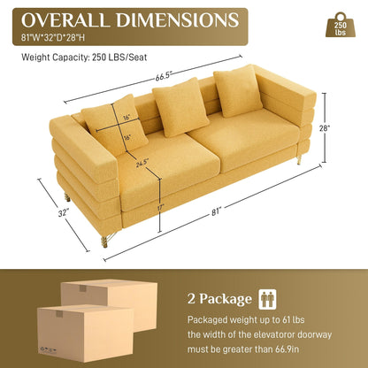 Canapé Ouyessir Mid-Century pour chambre, salon, bureau, appartement