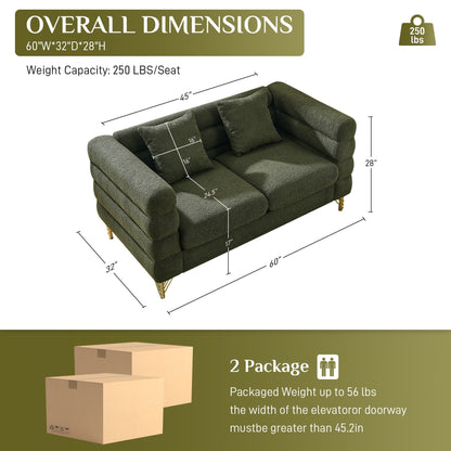 Canapé Ouyessir Mid-Century pour chambre, salon, bureau, appartement