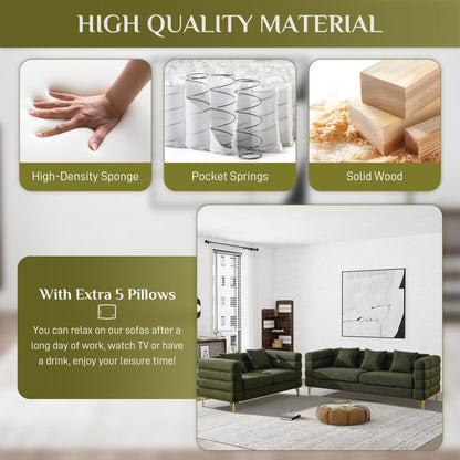 Canapé Ouyessir Mid-Century pour chambre, salon, bureau, appartement