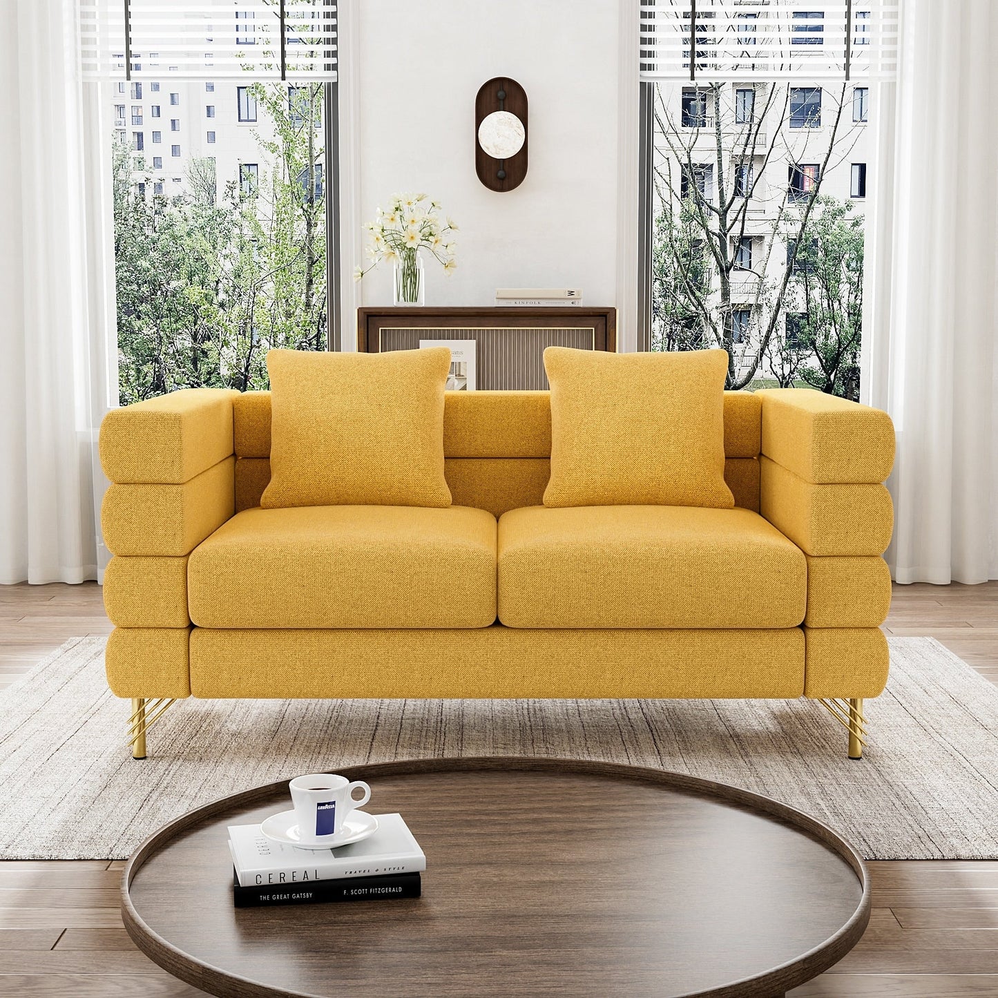 Canapé Ouyessir Mid-Century pour chambre, salon, bureau, appartement