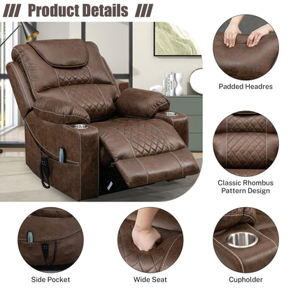 Fauteuil inclinable électrique surdimensionné à 180°, à double moteur et à commande indépendante, modèle phare amélioré