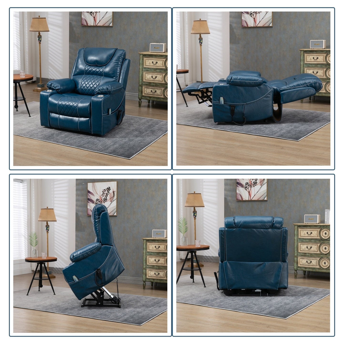 Fauteuil inclinable électrique surdimensionné à 180°, à double moteur et à commande indépendante, modèle phare amélioré