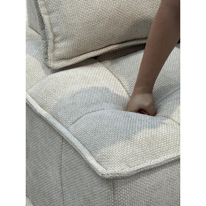 Ensemble de canapés modulaires carrés surdimensionnés en chenille, 3 pièces, avec coussins en mousse haute densité, combinaison libre