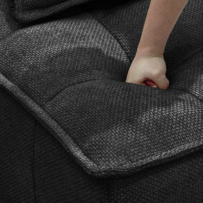 Ensemble de canapés modulaires carrés surdimensionnés en chenille, 3 pièces, avec coussins en mousse haute densité, combinaison libre