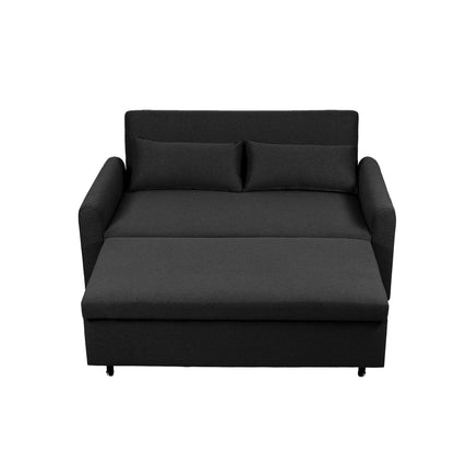 Canapé-lit convertible surdimensionné de 61 po, canapé causeuse 2 places avec poches, dossier réglable et oreillers.