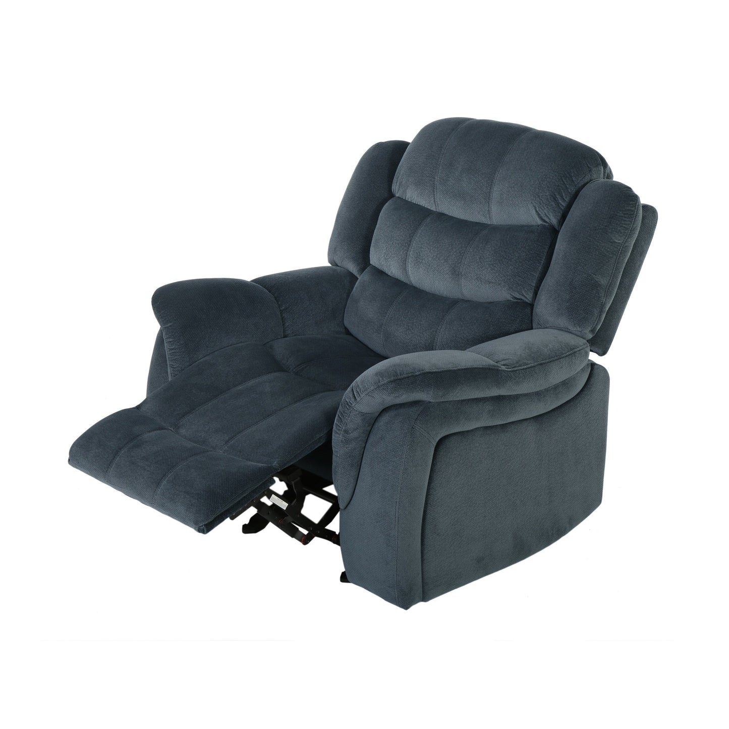 Fauteuil inclinable surdimensionné en tissu pelucheux marron avec siège spacieux et design classique