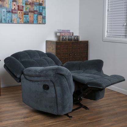 Fauteuil inclinable surdimensionné en tissu pelucheux marron