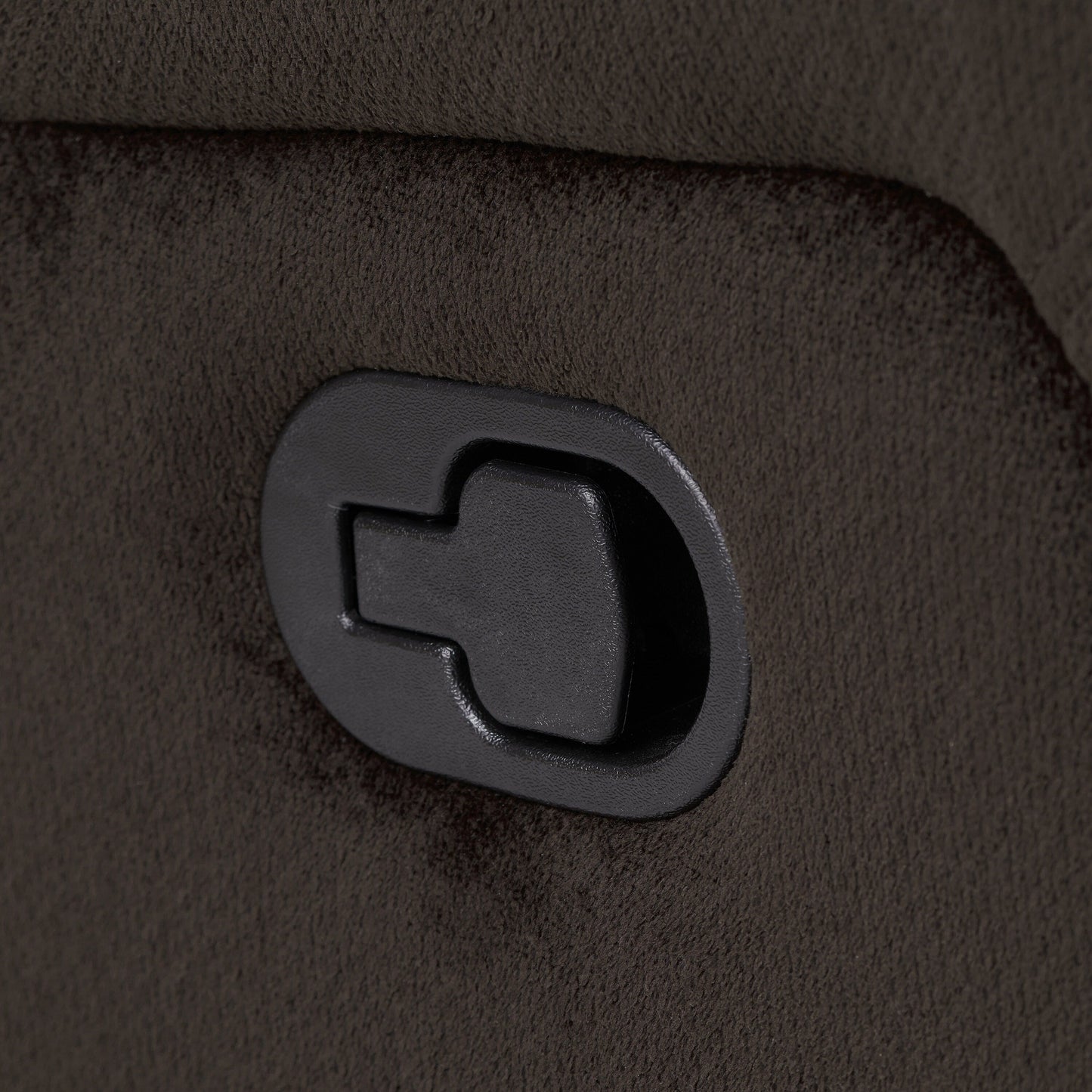 Fauteuil inclinable surdimensionné en tissu pelucheux marron