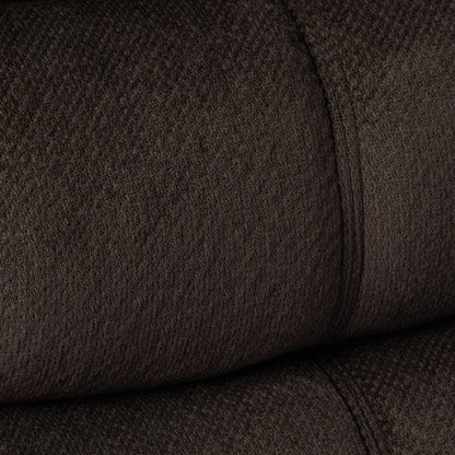 Fauteuil inclinable surdimensionné en tissu pelucheux marron