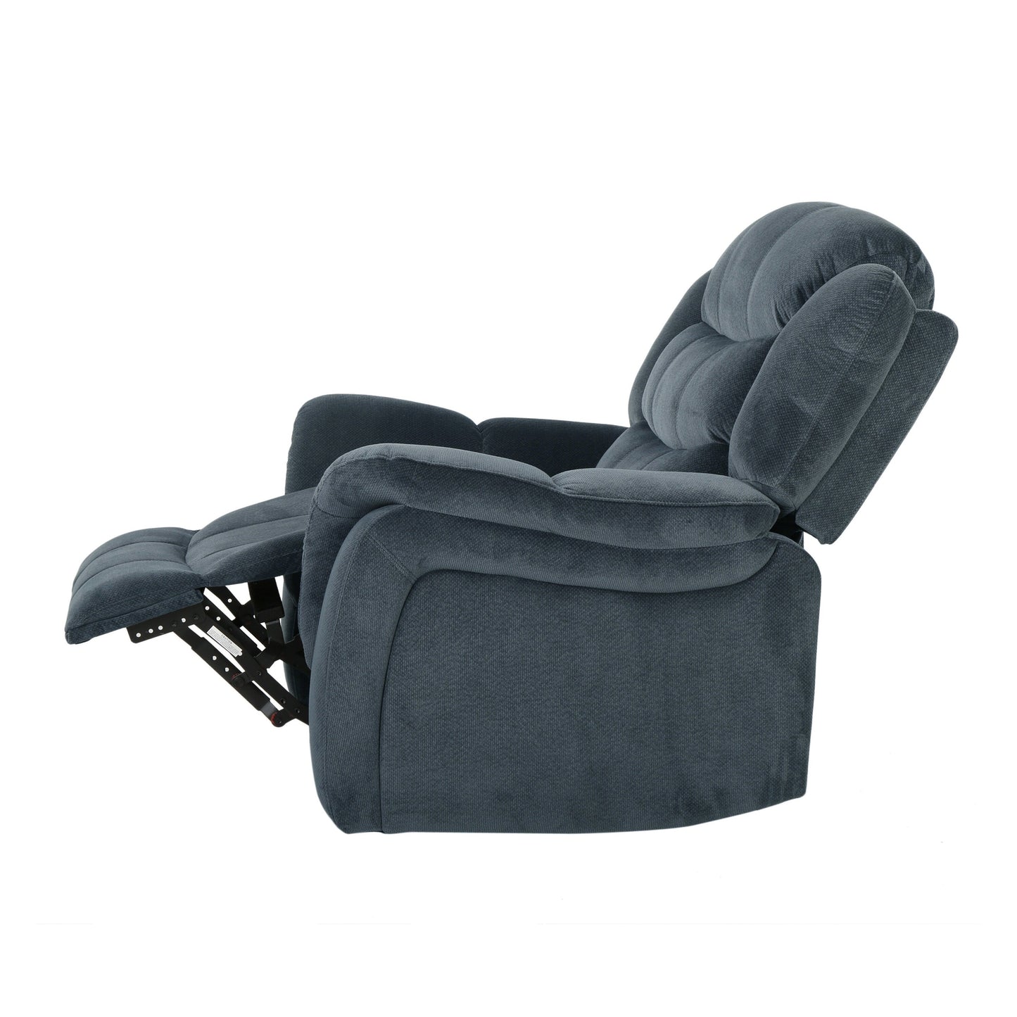 Fauteuil inclinable surdimensionné en tissu pelucheux marron