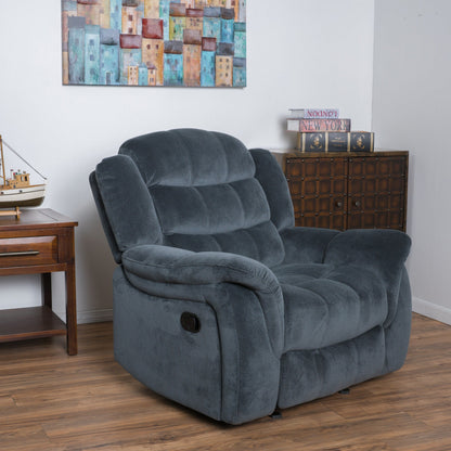 Fauteuil inclinable surdimensionné en tissu pelucheux marron