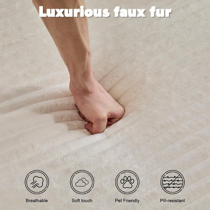 Canapé-lit surdimensionné en velours côtelé avec coussins pour salon, sans assemblage