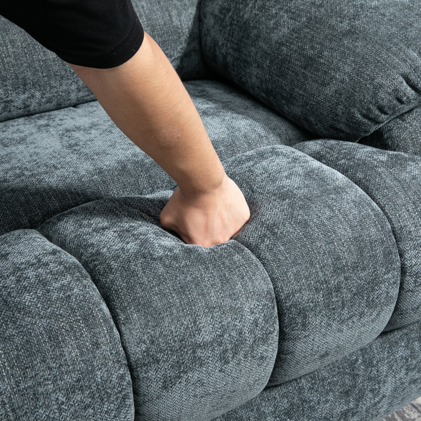 Fauteuil inclinable électrique surdimensionné en chenille avec massage et chauffage lombaire, port de charge USB