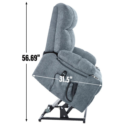 Fauteuil inclinable électrique surdimensionné en chenille avec deux porte-gobelets