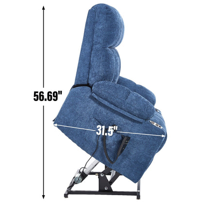 Fauteuil inclinable électrique surdimensionné en chenille avec deux porte-gobelets