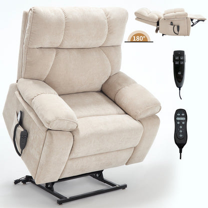 Fauteuil inclinable électrique surdimensionné en chenille avec massage et chauffage