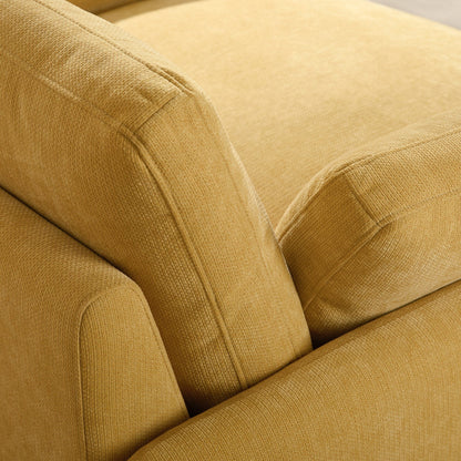 Fauteuil d'appoint simple surdimensionné en chenille, siège large et profond, avec coussins décoratifs par Harper&amp;Bright Designs