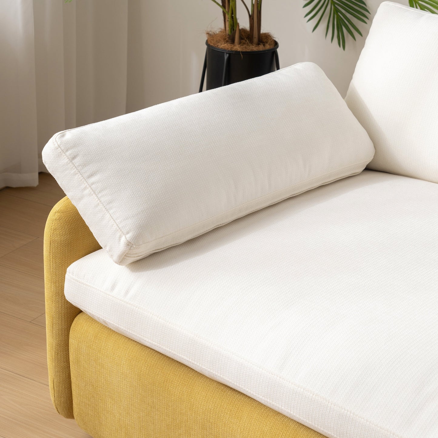 Fauteuil d'appoint simple surdimensionné en chenille, siège large et profond, avec coussins décoratifs par Harper&amp;Bright Designs