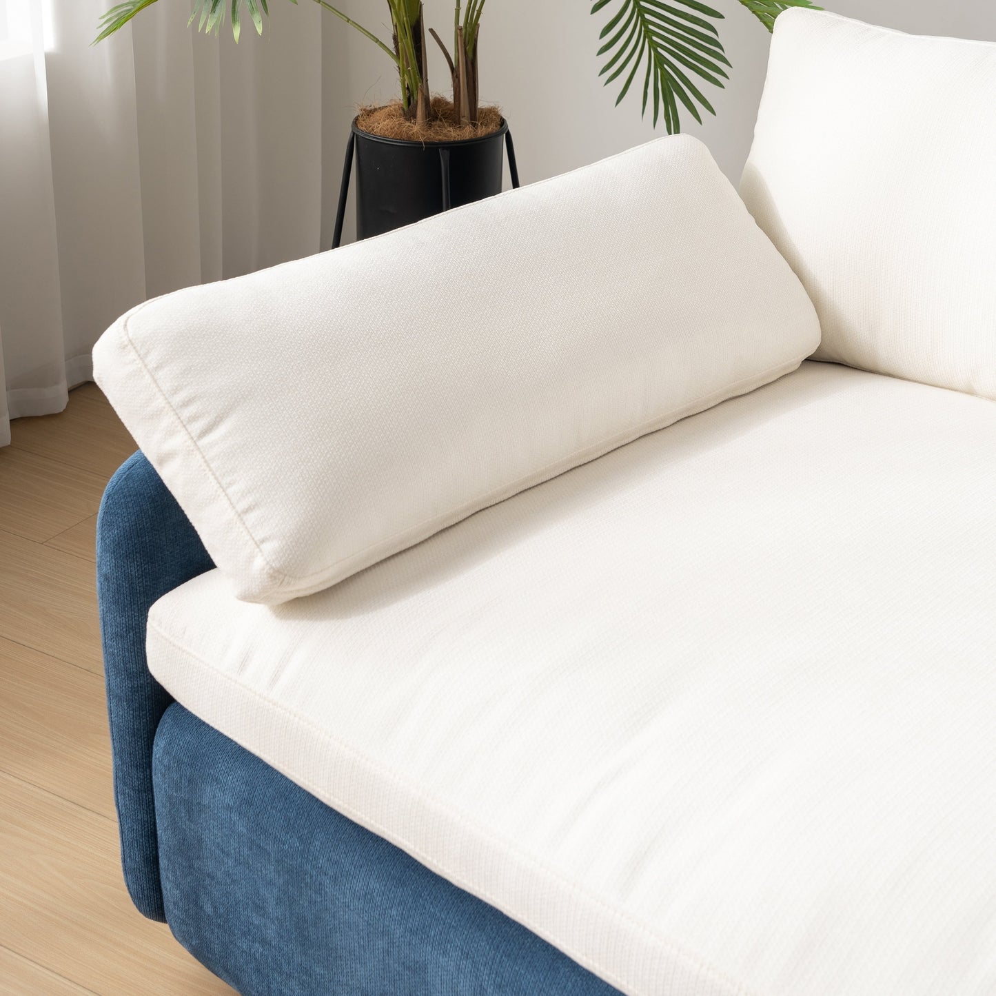 Fauteuil d'appoint simple surdimensionné en chenille, siège large et profond, avec coussins décoratifs par Harper&amp;Bright Designs