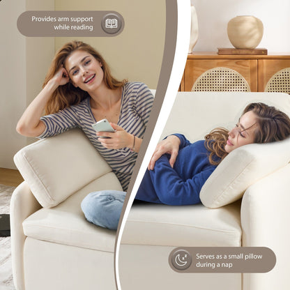 Fauteuil d'appoint simple surdimensionné en chenille, siège large et profond, avec coussins décoratifs par Harper&amp;Bright Designs