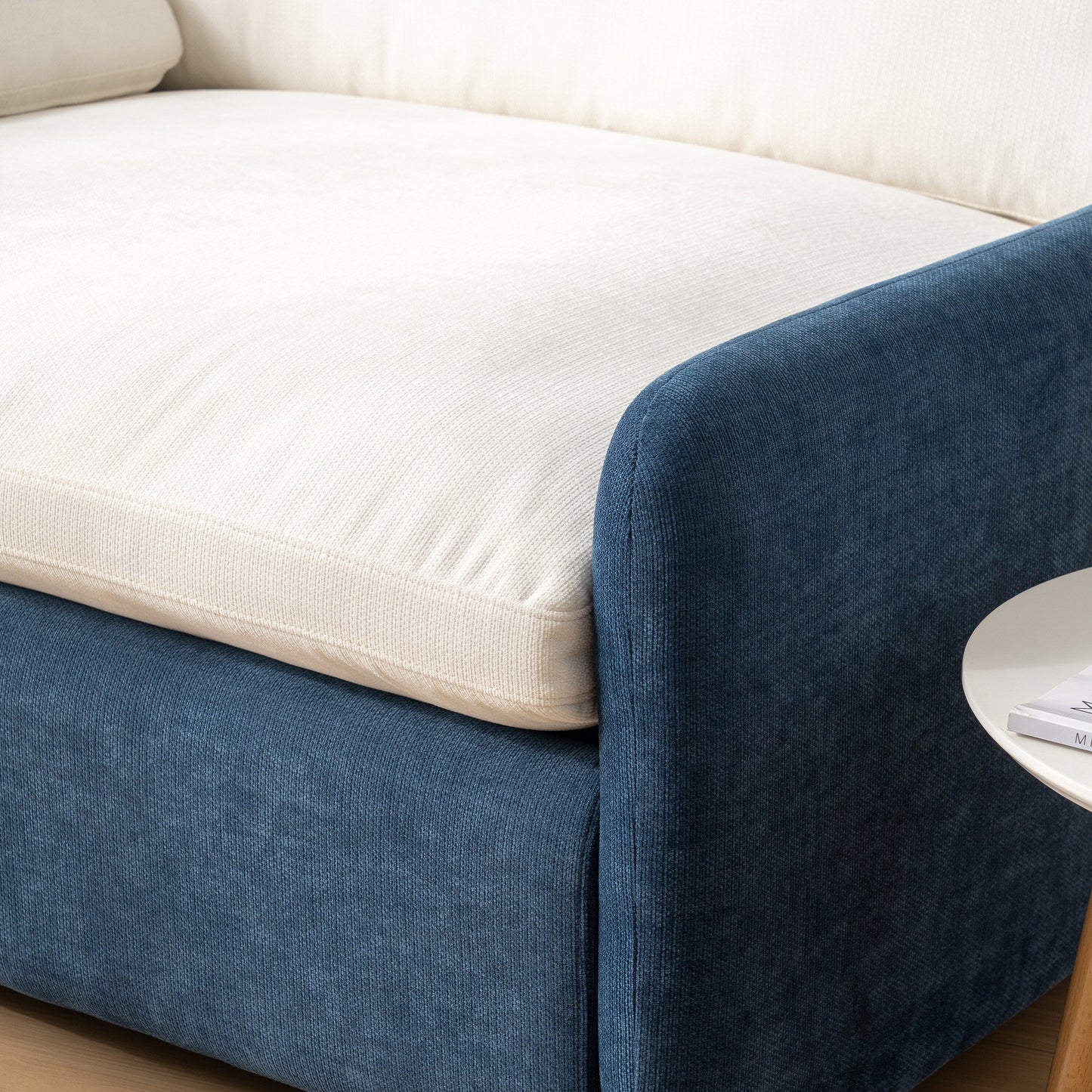 Fauteuil d'appoint simple surdimensionné en chenille, siège large et profond, avec coussins décoratifs par Harper&amp;Bright Designs