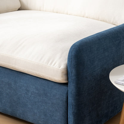 Fauteuil d'appoint simple surdimensionné en chenille, siège large et profond, avec coussins décoratifs par Harper&amp;Bright Designs