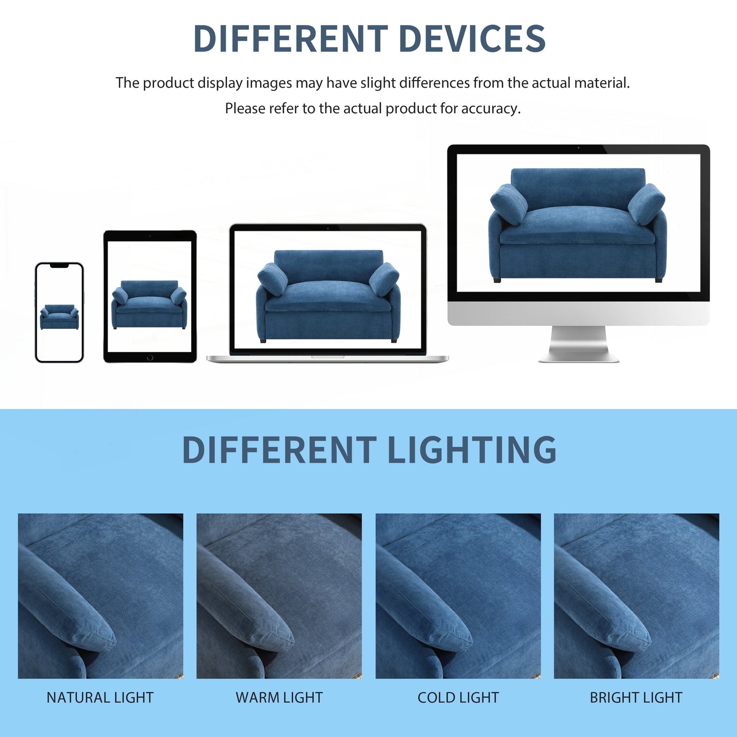 Fauteuil simple surdimensionné en chenille