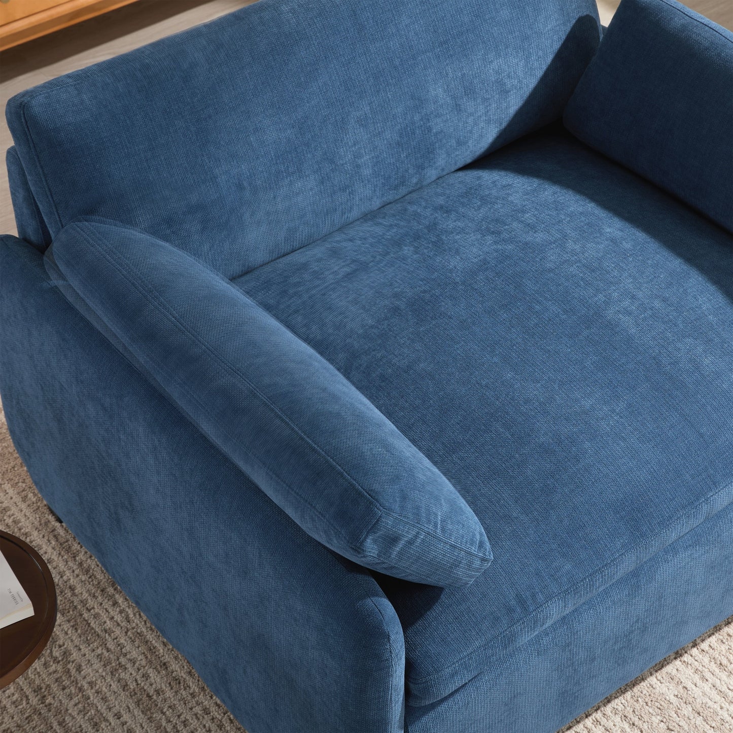 Fauteuil simple surdimensionné en chenille