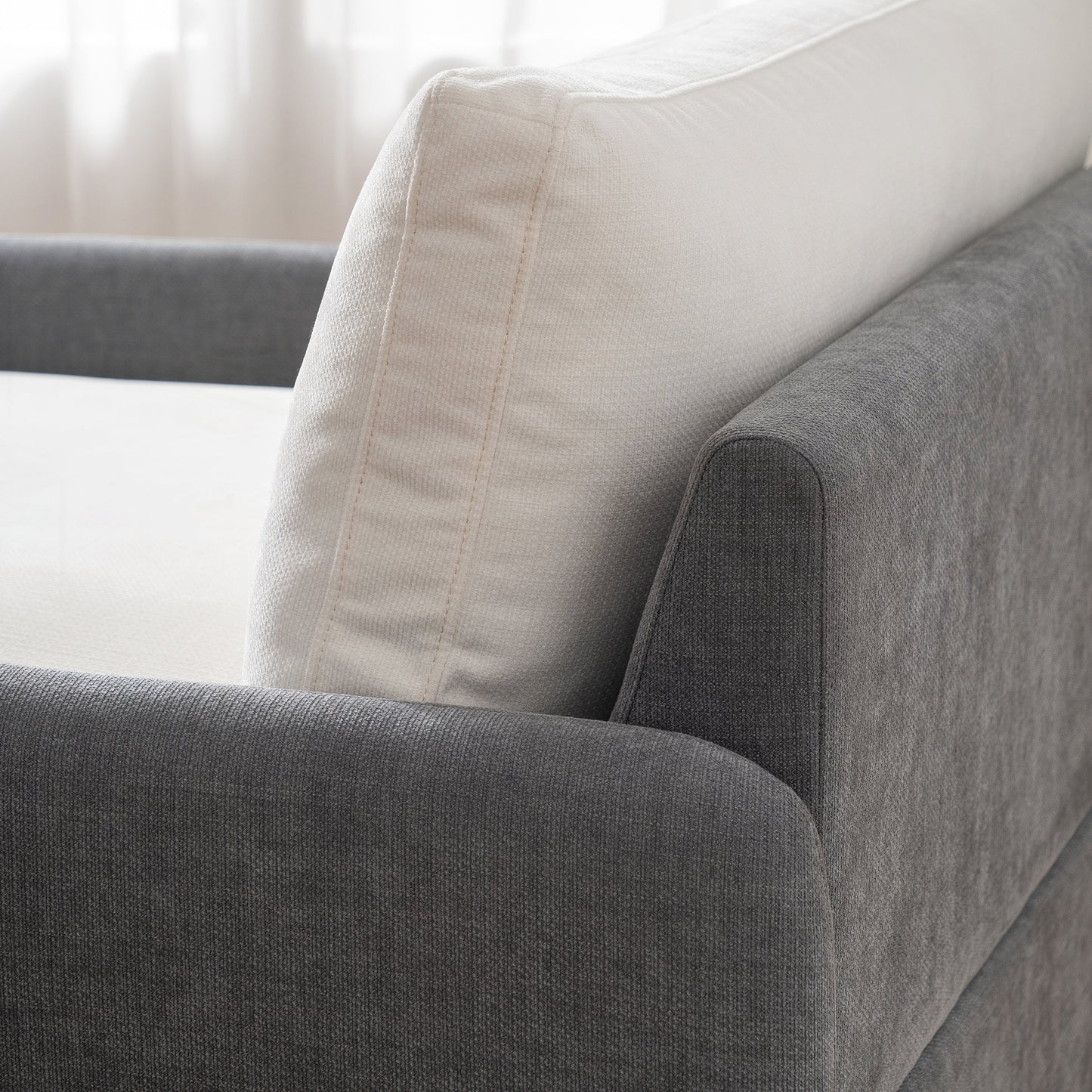 Fauteuil simple surdimensionné en chenille