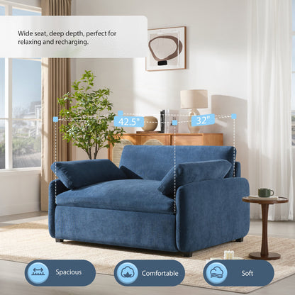 Fauteuil simple surdimensionné en chenille