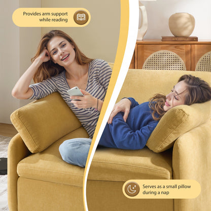 Fauteuil simple surdimensionné en chenille