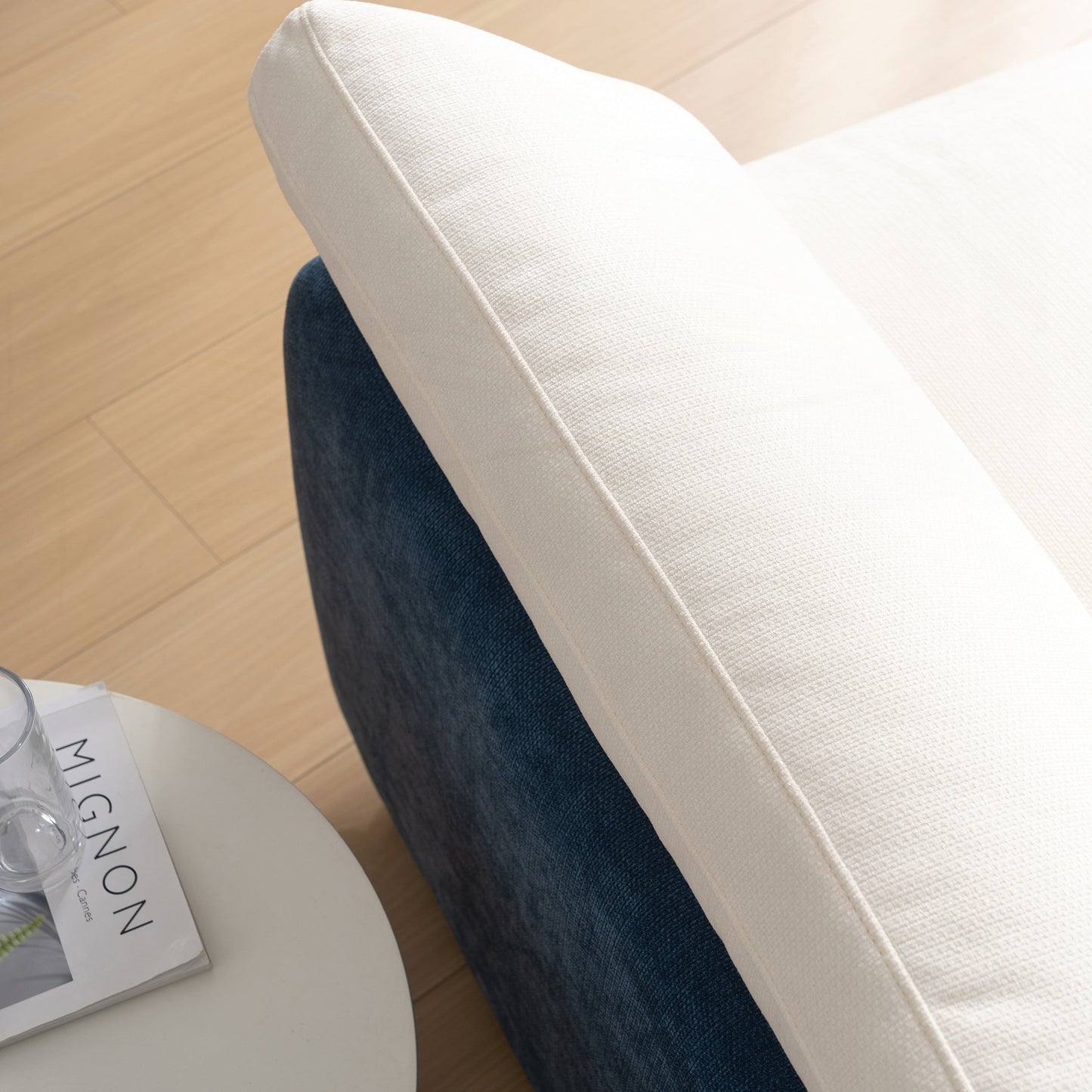 Fauteuil simple surdimensionné en chenille