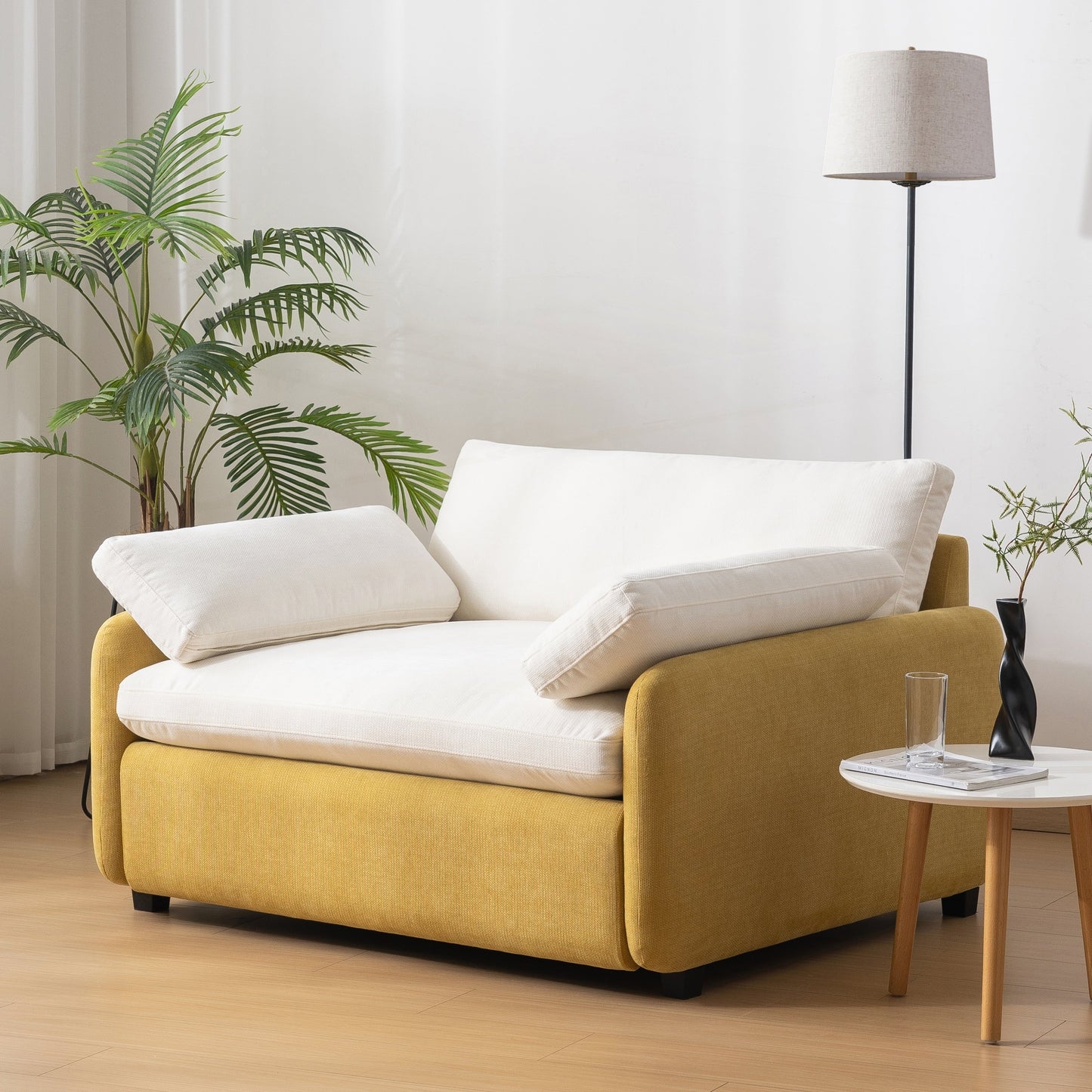 Fauteuil simple surdimensionné en chenille