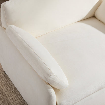 Fauteuil simple surdimensionné en chenille