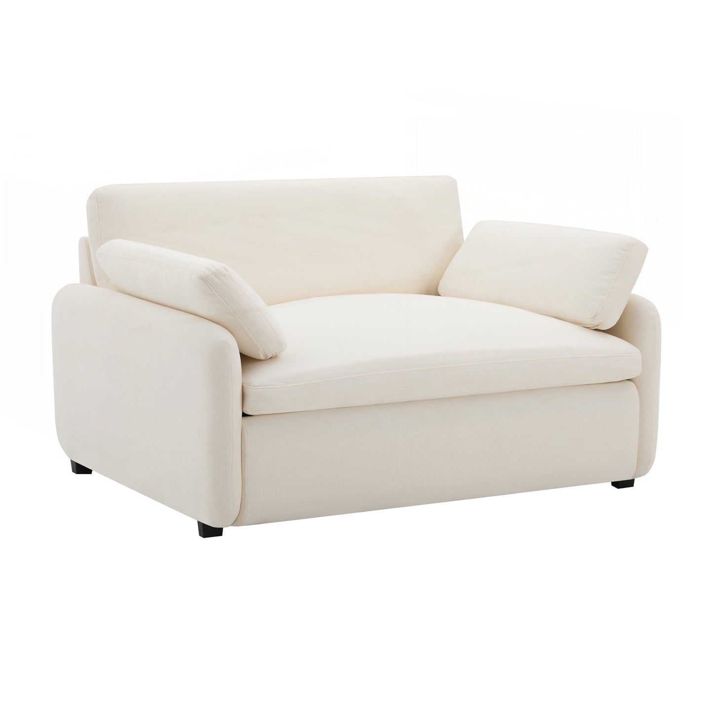 Fauteuil simple surdimensionné en chenille