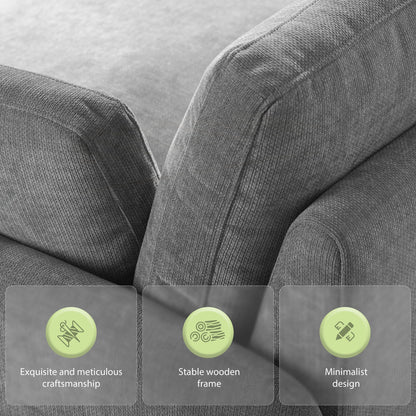 Fauteuil simple surdimensionné en chenille