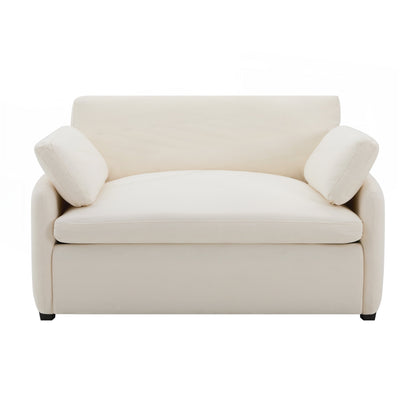 Fauteuil simple surdimensionné en chenille