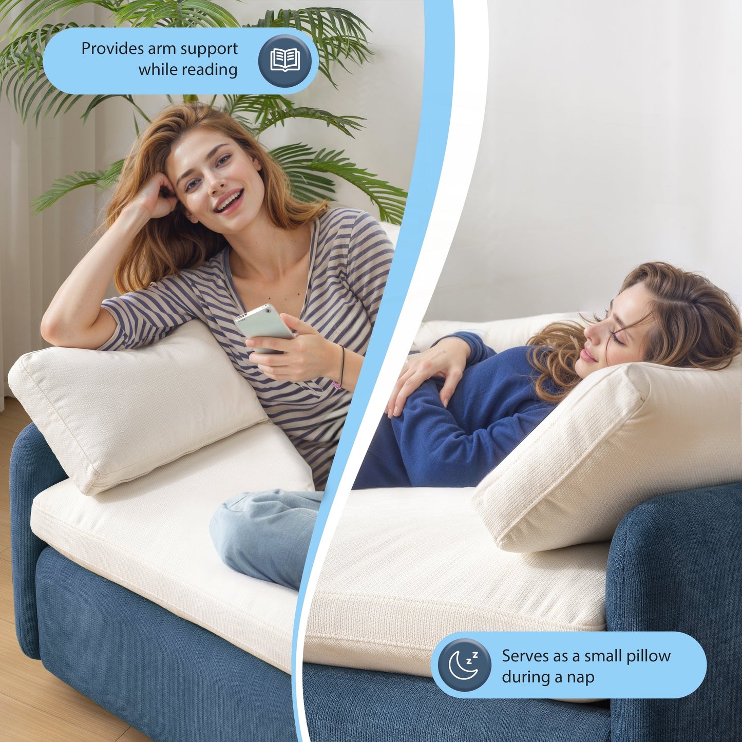 Fauteuil simple surdimensionné en chenille