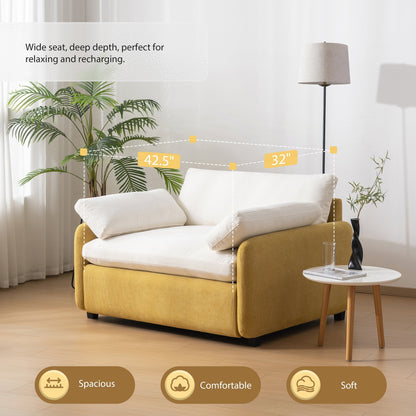 Fauteuil simple surdimensionné en chenille