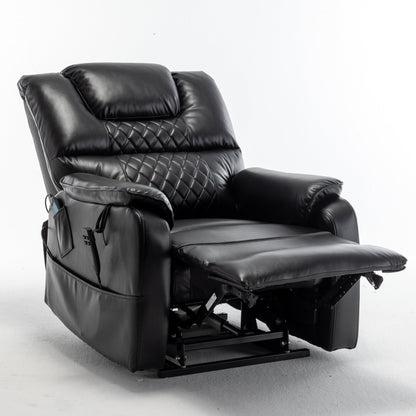 Fauteuil inclinable électrique surdimensionné avec moteur OKIN, inclinaison infinie jusqu'à 180°, siège extra-large et rangement latéral pratique