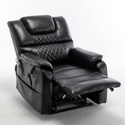 Fauteuil inclinable électrique surdimensionné avec moteur OKIN, inclinaison infinie jusqu'à 180°, siège extra-large et rangement latéral pratique
