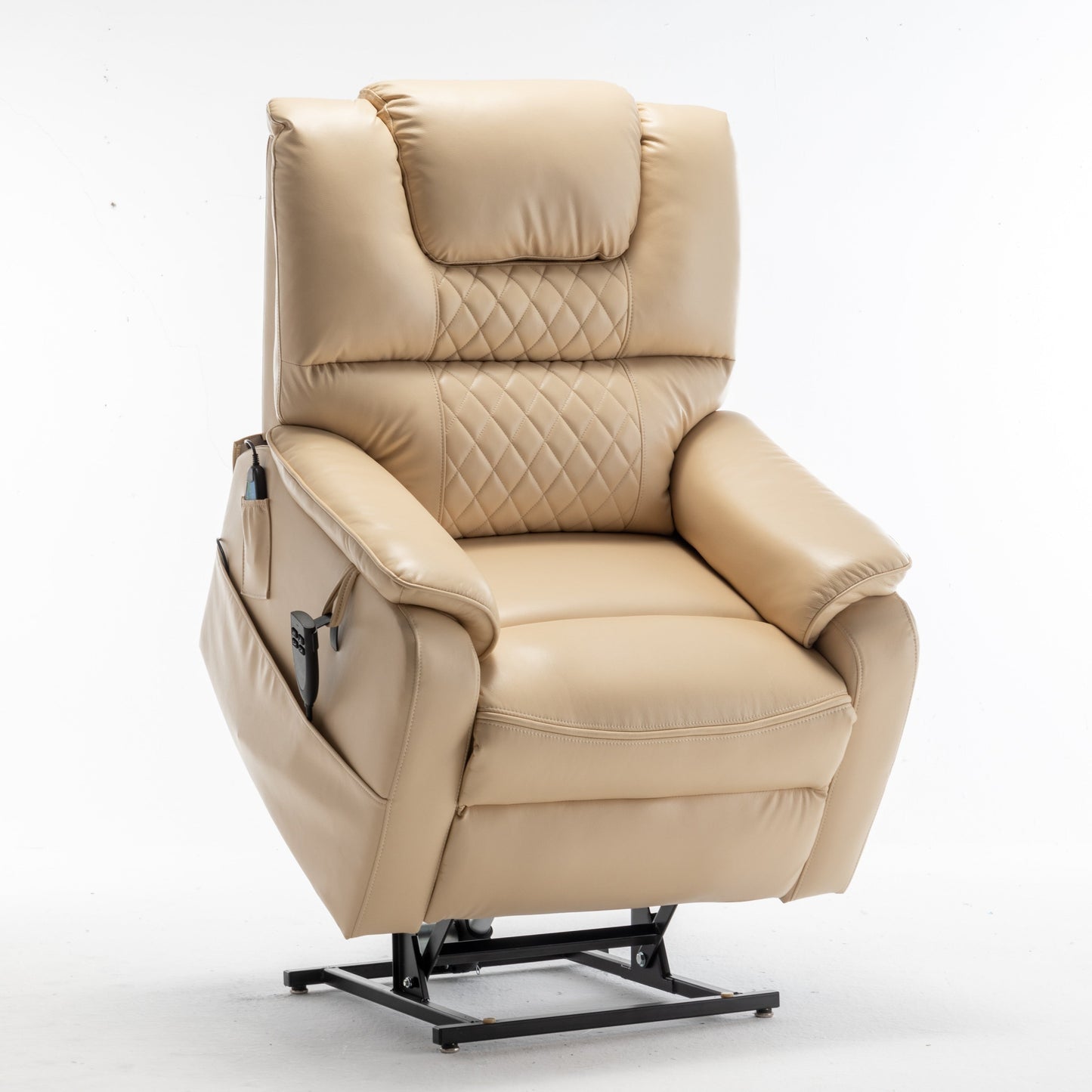 Fauteuil inclinable électrique surdimensionné avec moteur OKIN, inclinaison infinie jusqu'à 180°, siège extra-large et rangement latéral pratique