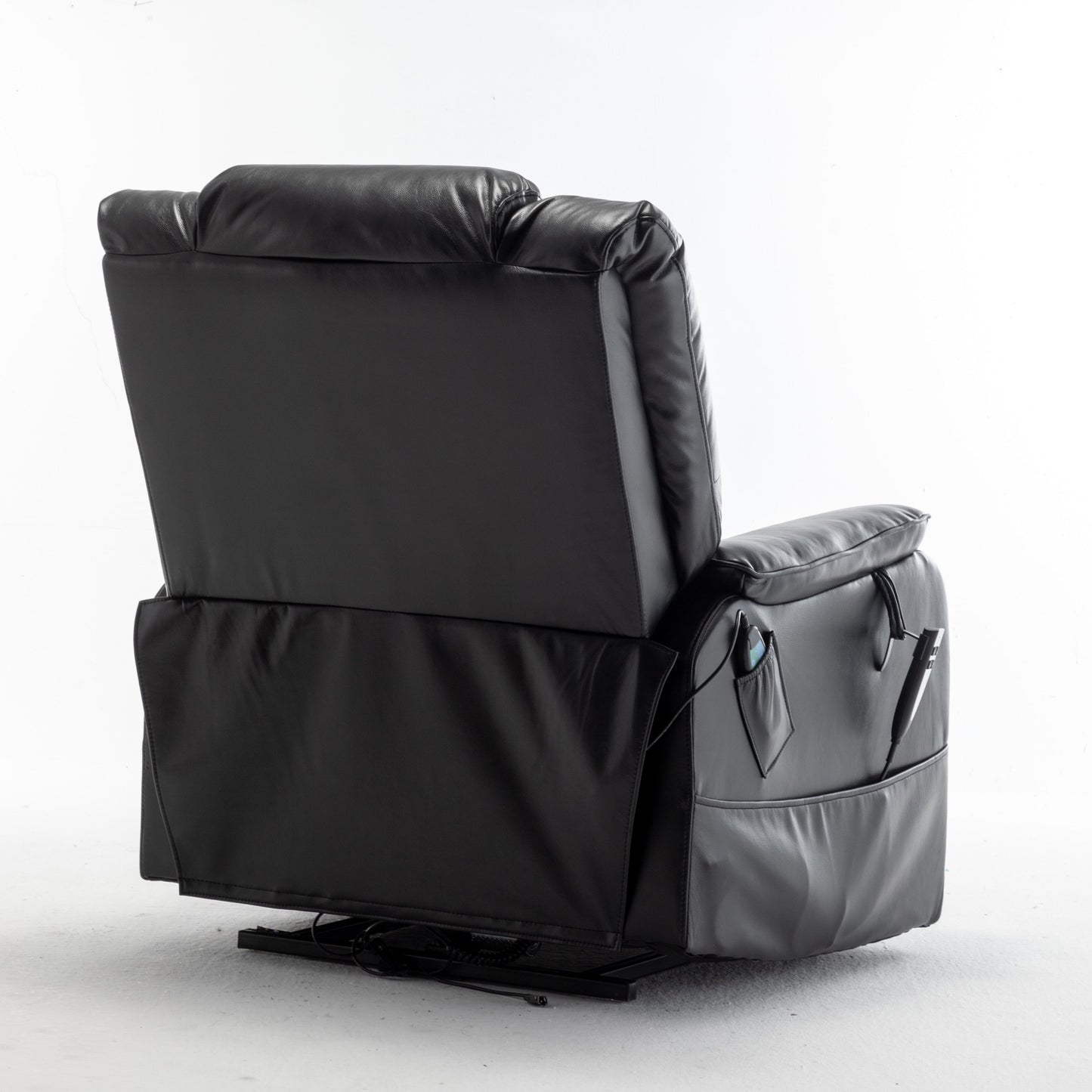 Fauteuil inclinable électrique surdimensionné avec moteur OKIN, inclinaison infinie jusqu'à 180°, siège extra-large et rangement latéral pratique